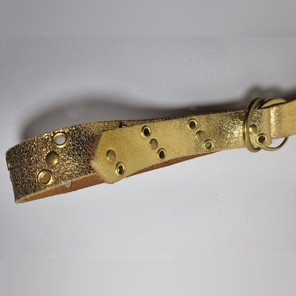 Genuine Leather Gold Belt - Picture 8 of 8